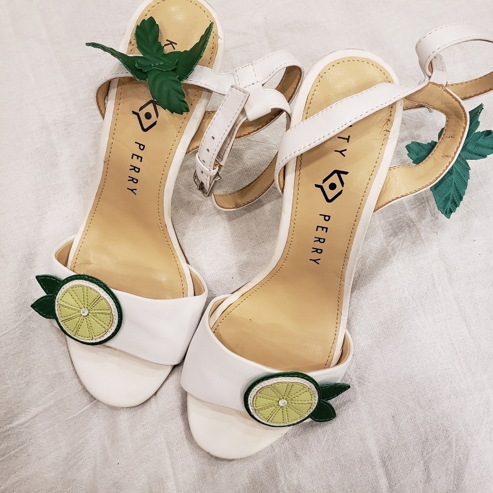 Katy Perry Collections Rita Mojito City Block Heel Sandals Lime Heels Sz 6.5 - Picture 2 of 15